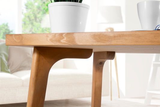 Mesa escritorio liso en madera maciza de pino, Ref. 1600/1610/1620/1630, varias medidas.
